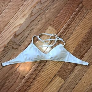 White Tie Bikini Top